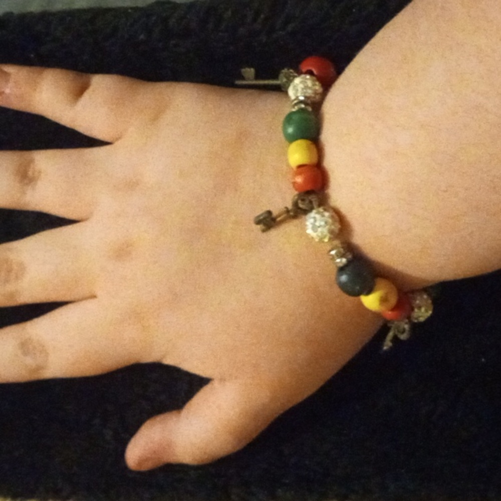 Handmade stretchy pirate bracelet